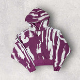 Adidas Cropped Graphic Print Hoodie - S